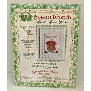 Bucilla Susan Branch Counted Cross Stitch Apple Basket 42949